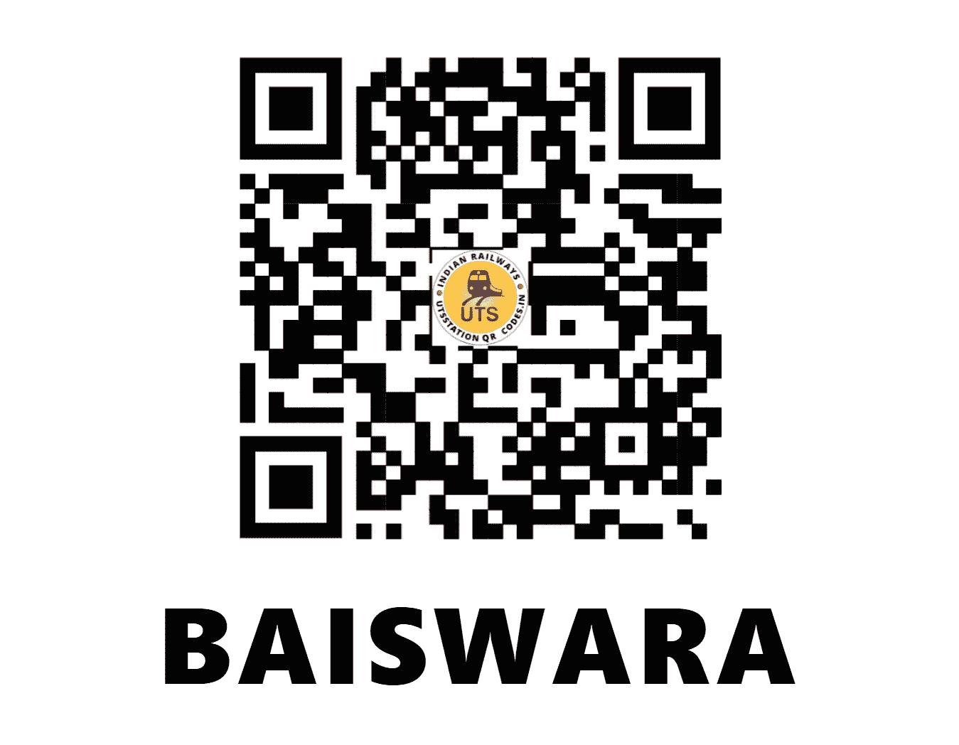 UTS QR Code for BAISWARA - BSWA (NR - UTTAR PRADESH)